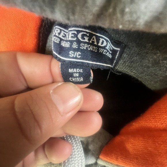 Renegade San Francisco Hoodie Gray Orange Pullover Sweatshirt Size‎ Small - Picture 9 of 13